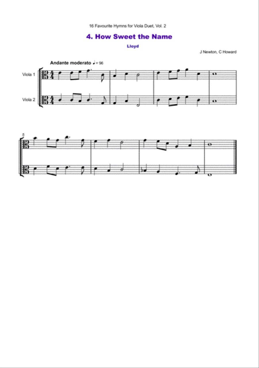 16 Favourite Hymns Vol.2 for Viola Duet String Duet scores gallery preview page 5