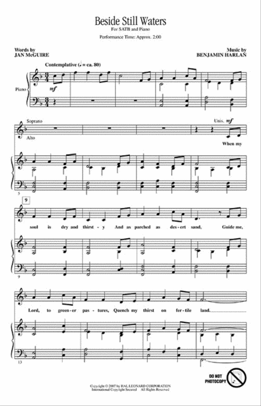 Beside Still Waters Beside Still Waters 4-Part scores gallery preview page 2