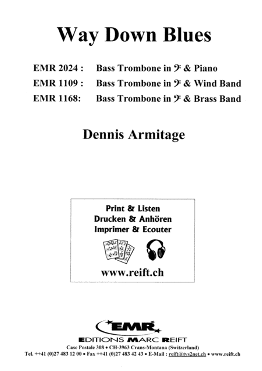 Way Down Blues Way Down Blues Bass Trombone scores gallery preview page 2