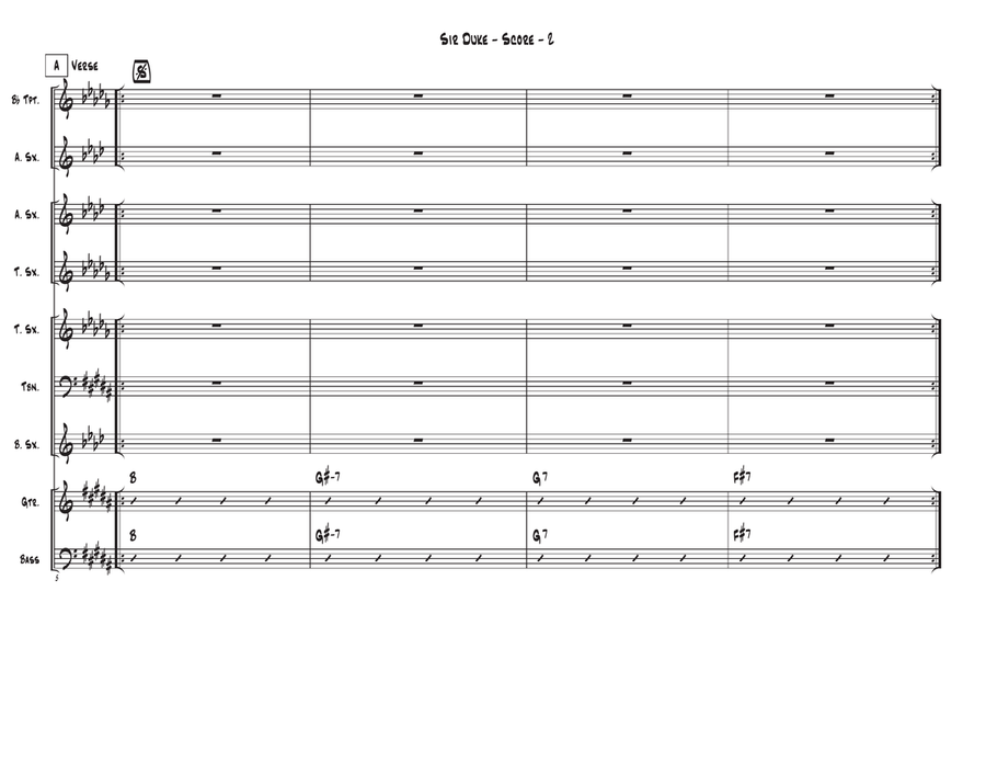 Sir Duke Tenor Saxophone scores gallery preview page 2