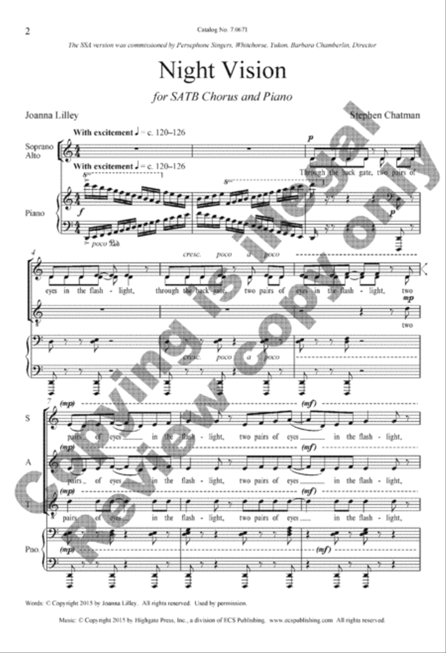 Night Vision 4-Part scores gallery preview page 13