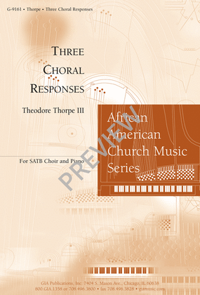 Book cover for Three Choral Responses