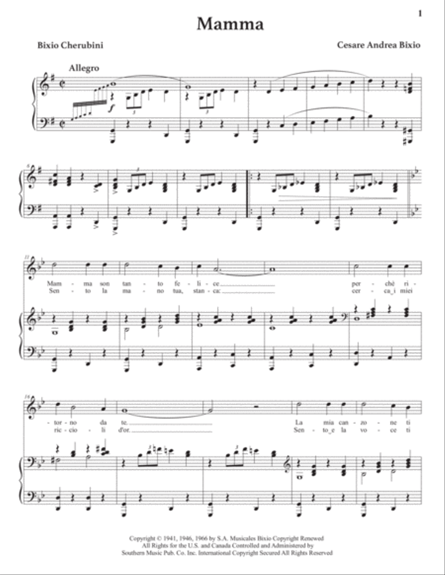 Mama (mamma) Voice scores gallery preview page 2