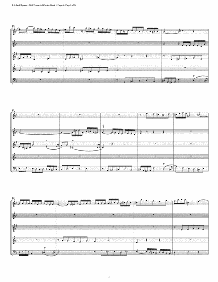 Fugue 06 from Well-Tempered Clavier, Book 1 (Woodwind Quintet) image number null