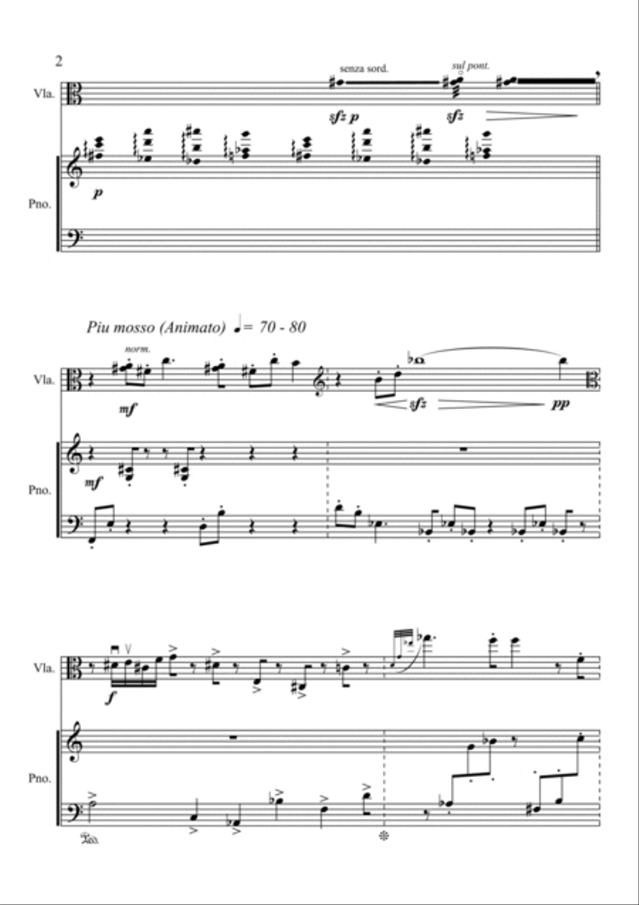 Prelude & Scherzo for viola & piano Chamber Music scores gallery preview page 3