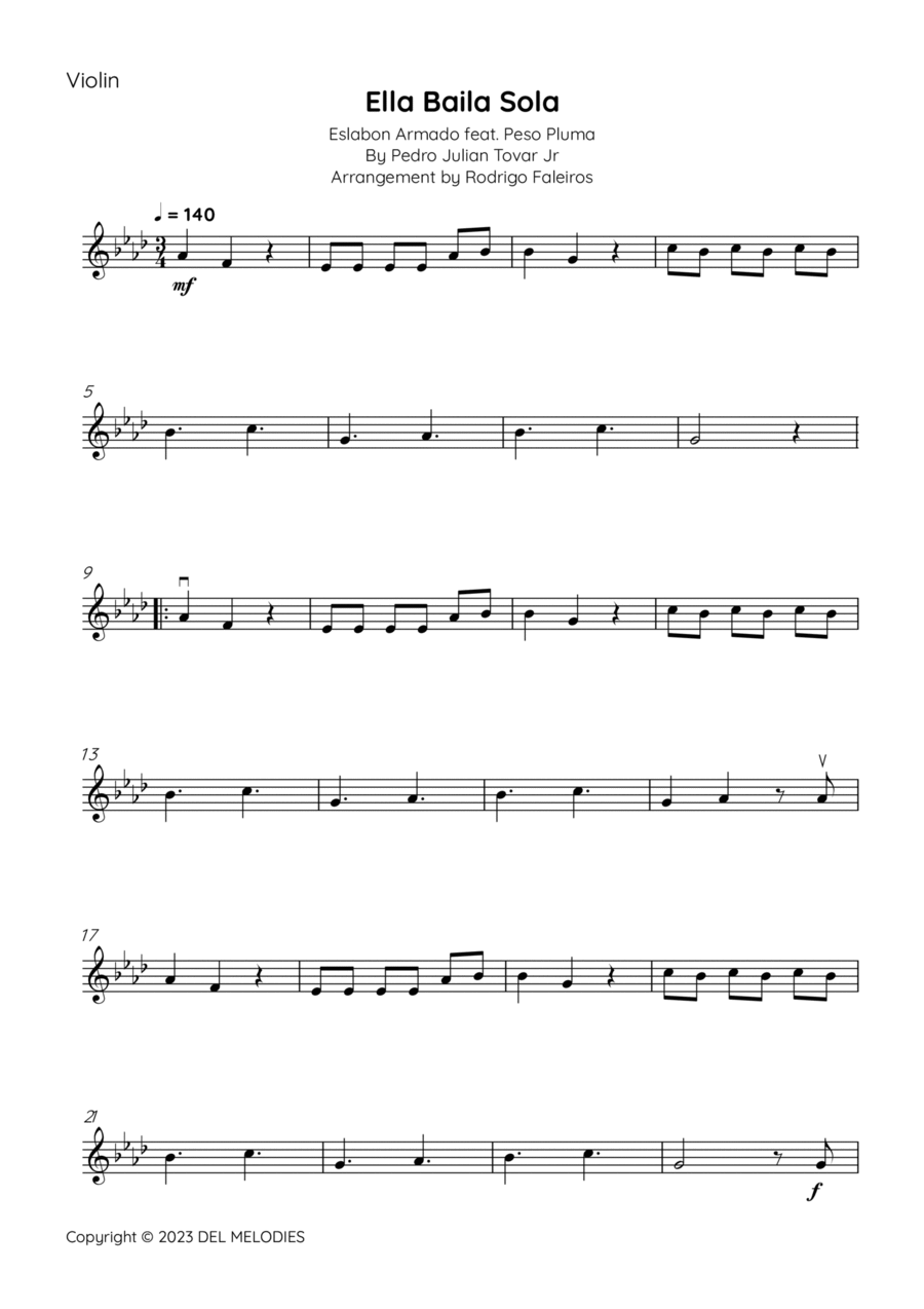 Ella Baila Sola Violin Solo scores gallery preview page 1