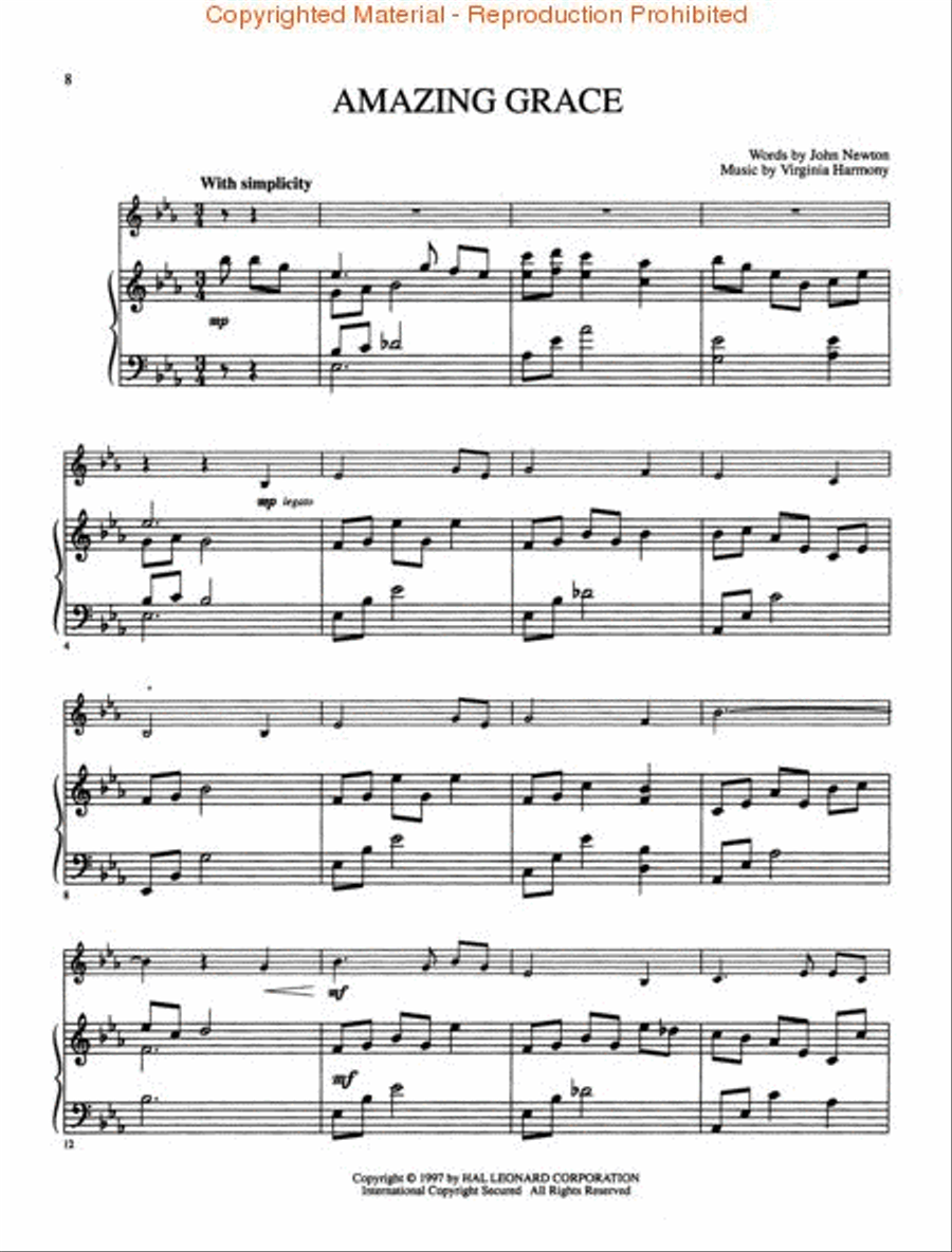 Hymns for the Master Piano Accompaniment scores gallery preview page 3