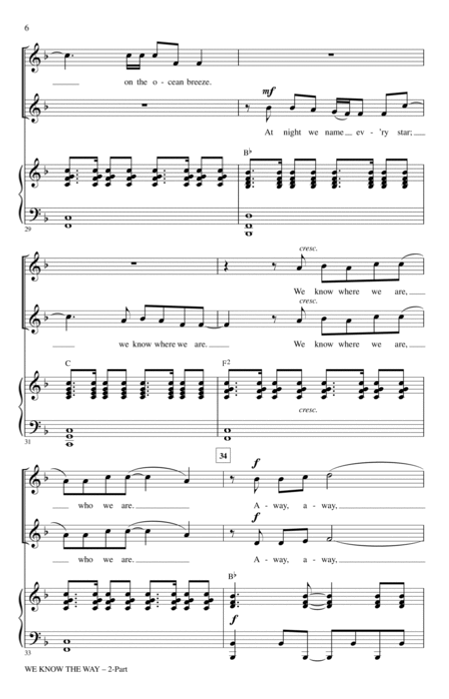 We Know The Way (from Moana) (arr. Roger Emerson) 2-Part scores gallery preview page 5