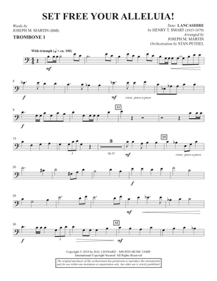 Book cover for Set Free Your Alleluia! - Trombone 1