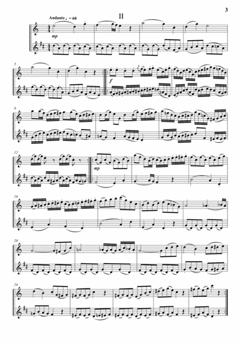 Three Page Sonata No. 1 (Flute and Clarinet in B flat)