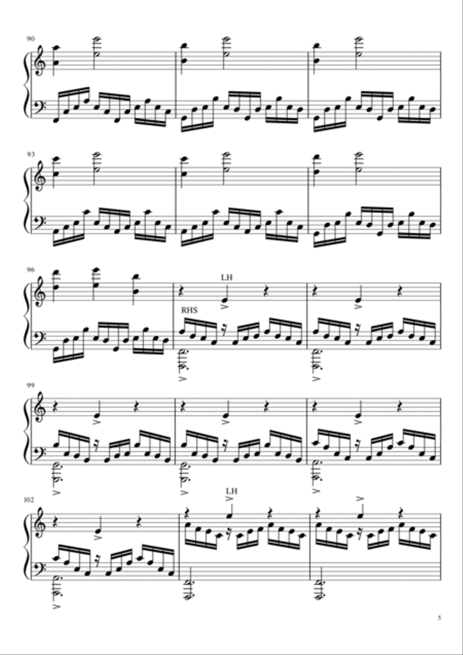 Interstellar Piano Solo scores gallery preview page 5