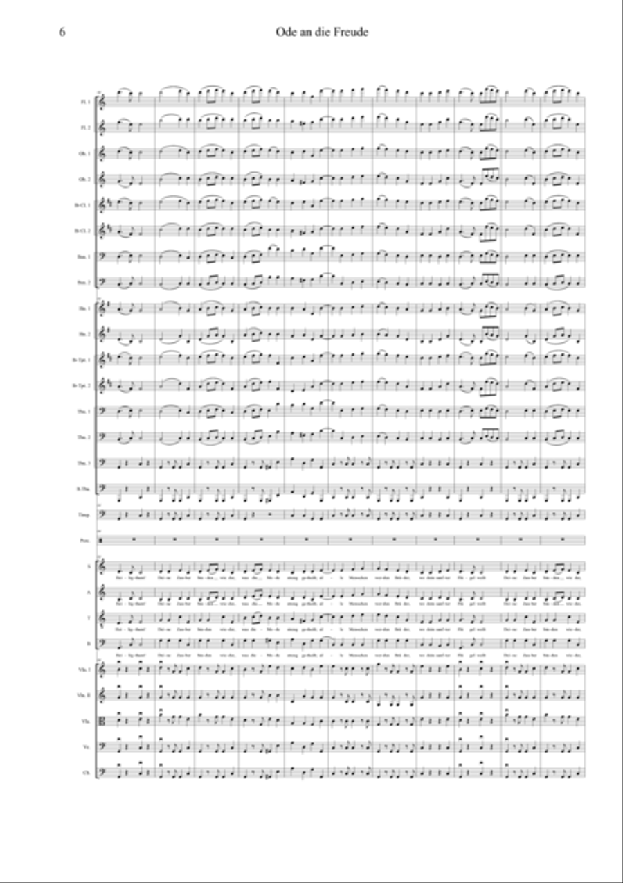 Ode an die Freude Full Orchestra scores gallery preview page 6