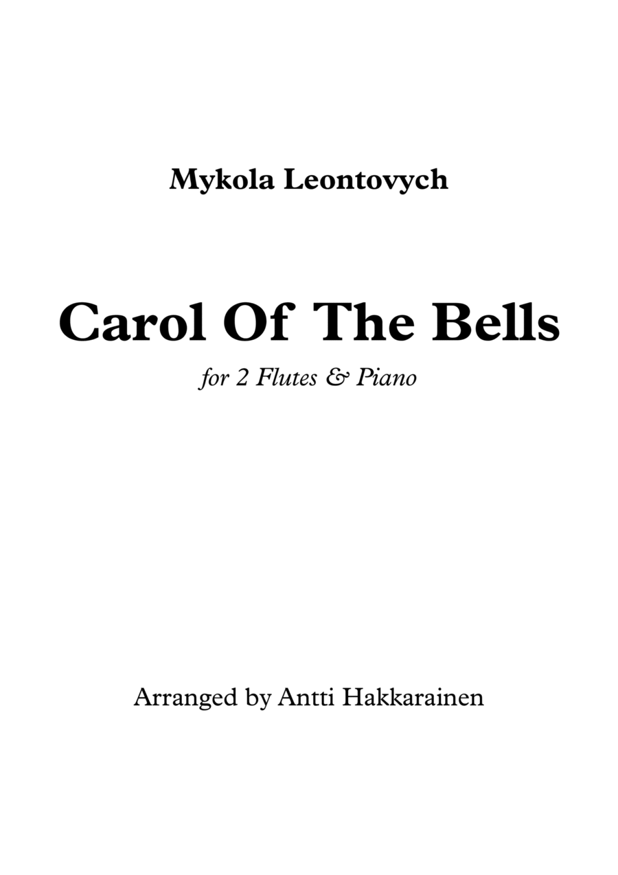 Carol Of The Bells - 2 Flutes & Piano Flute Duet scores gallery preview page 1