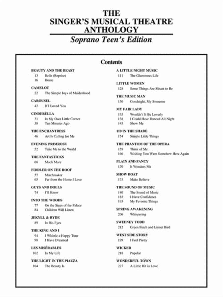 The Singer's Musical Theatre Anthology – Teen's Edition Voice scores gallery preview page 3