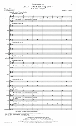 Processional on Let All Mortal Flesh Keep Silence (Downloadable Orchestra Score)