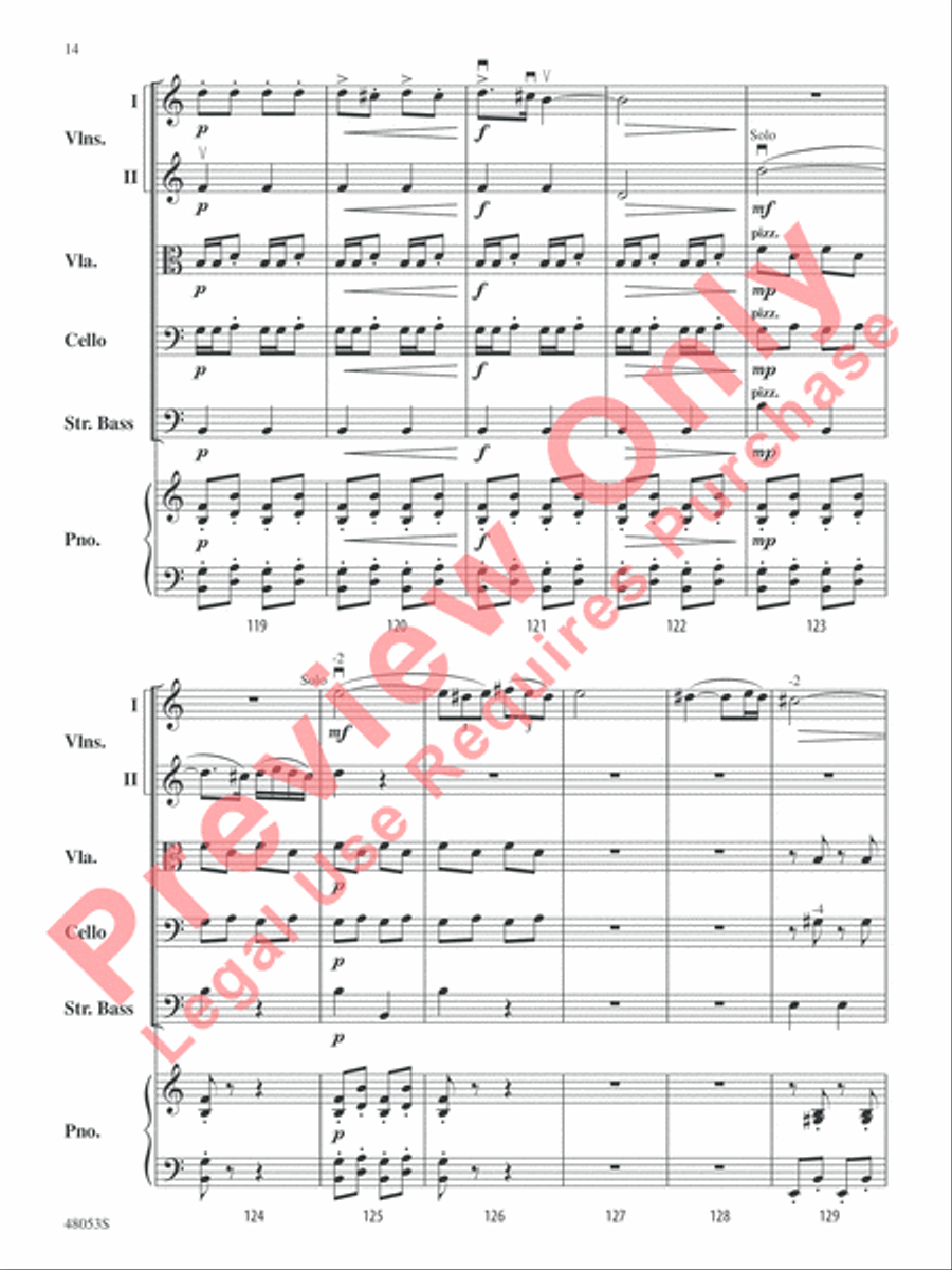 Danza Ritual del Fuego String Orchestra scores gallery preview page 15