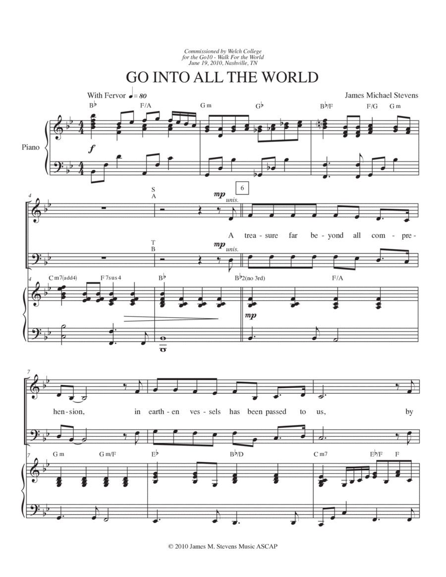 Go Into All The World 4-Part scores gallery preview page 1
