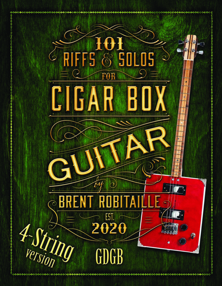 101 Riffs & Solos for 4-String Cigar Box Guitar - GDGB Electric Guitar scores gallery preview page 1