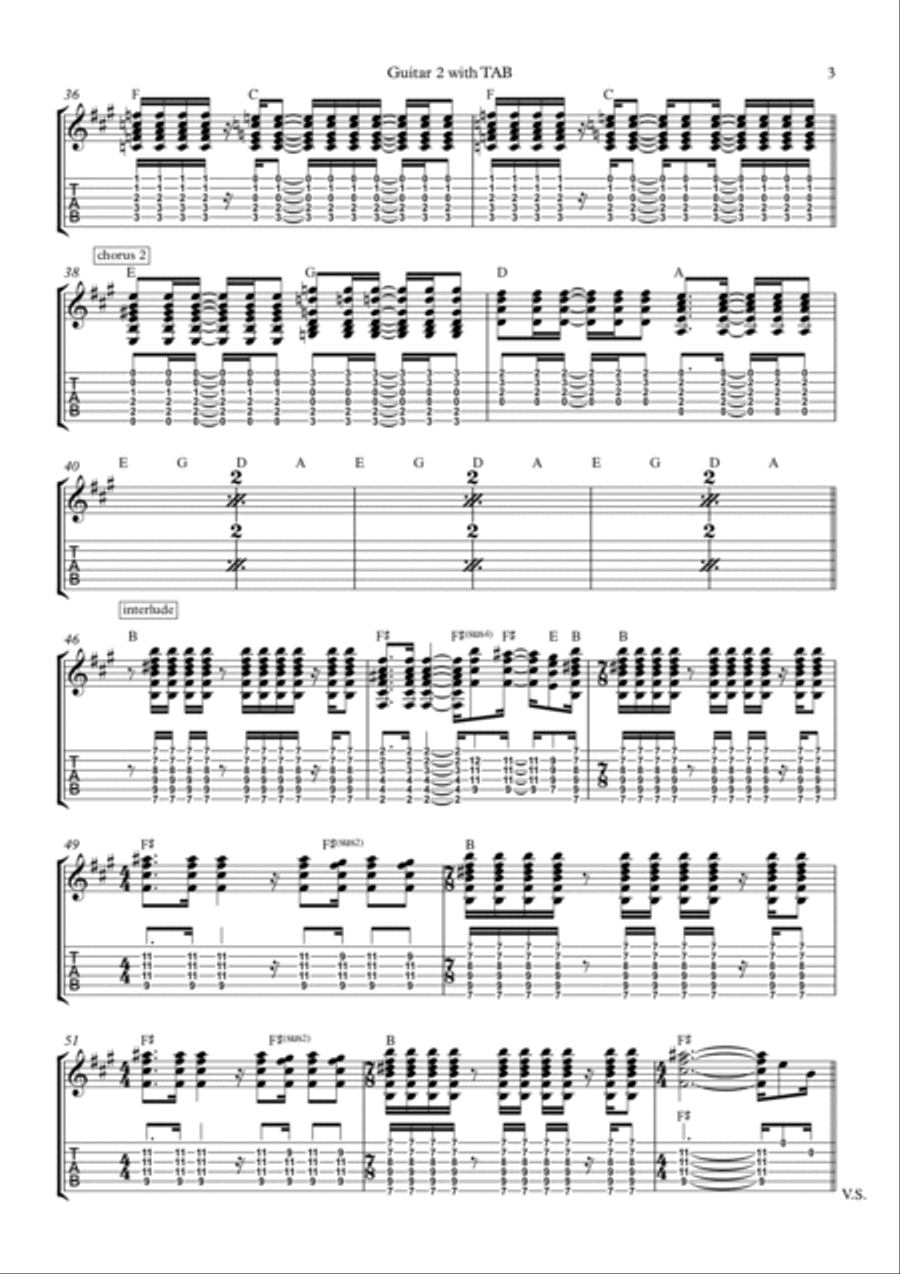 Alive Electric Guitar scores gallery preview page 3