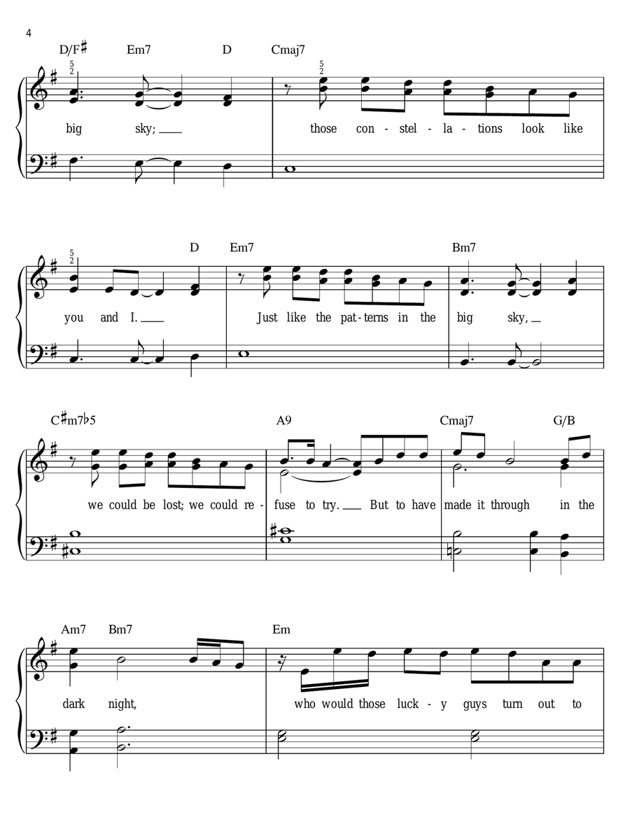 My Funny Friend And Me (from The Emperor's New Groove) Easy Piano scores gallery preview page 4