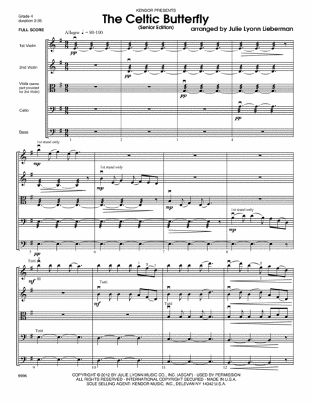 Celtic Butterfly, The (Senior Edition) - Full Score