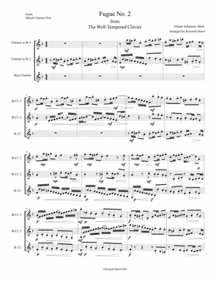 Fugue No. 2 in C Minor (mixed clarinet trio)