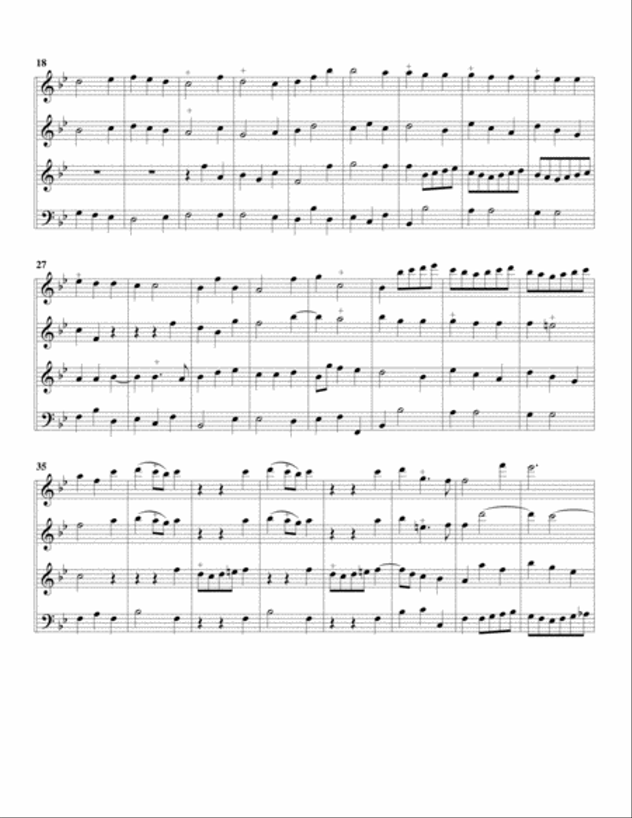 Sonata, Op.34,no.2 (arrangement for 4 recorders) Recorder scores gallery preview page 3