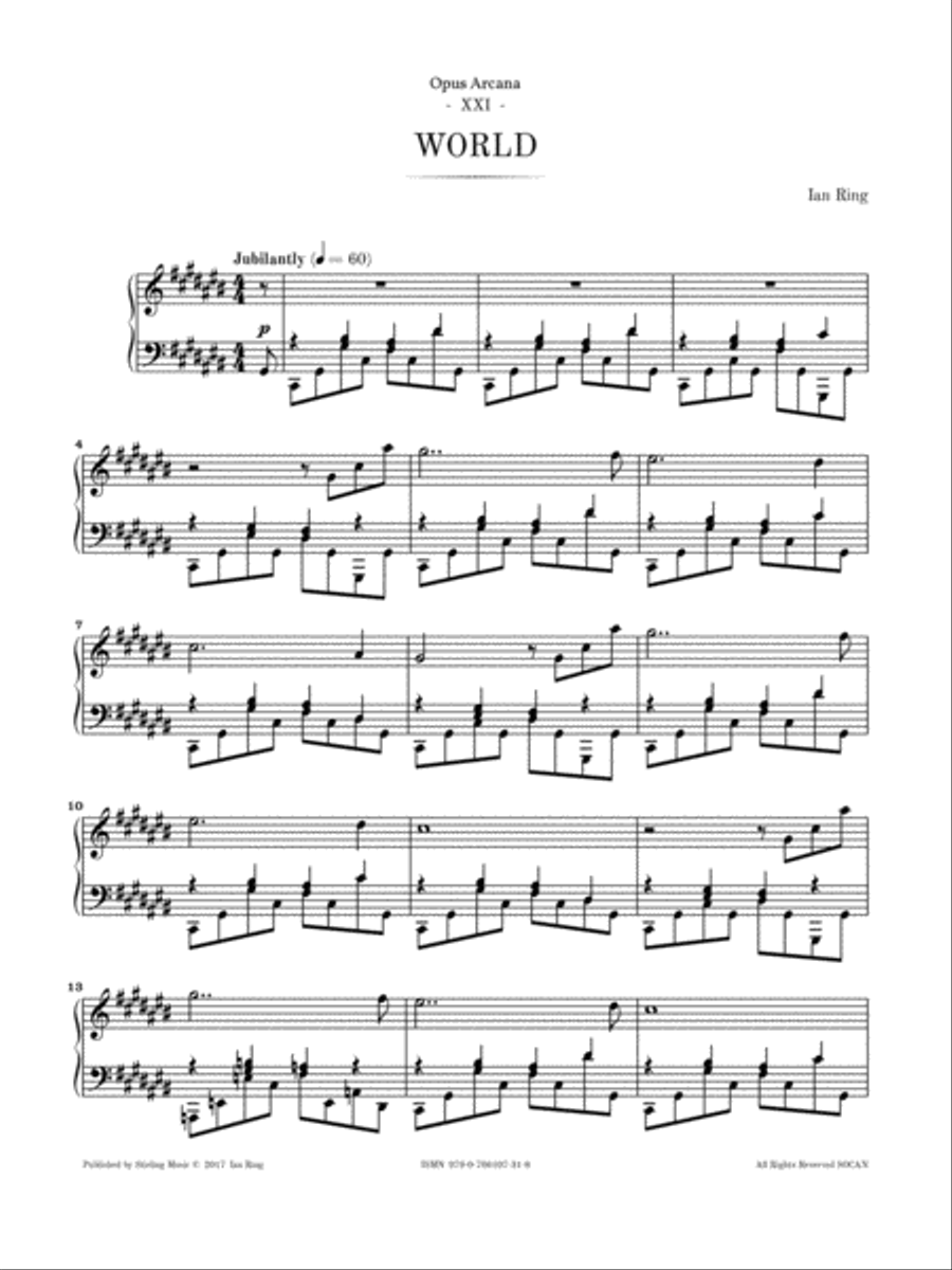 Ian Ring - Opus Arcana - 21 - World Piano Solo scores gallery preview page 3