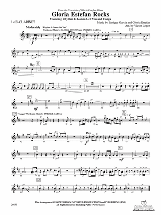 Gloria Estefan Rocks: 1st B-flat Clarinet