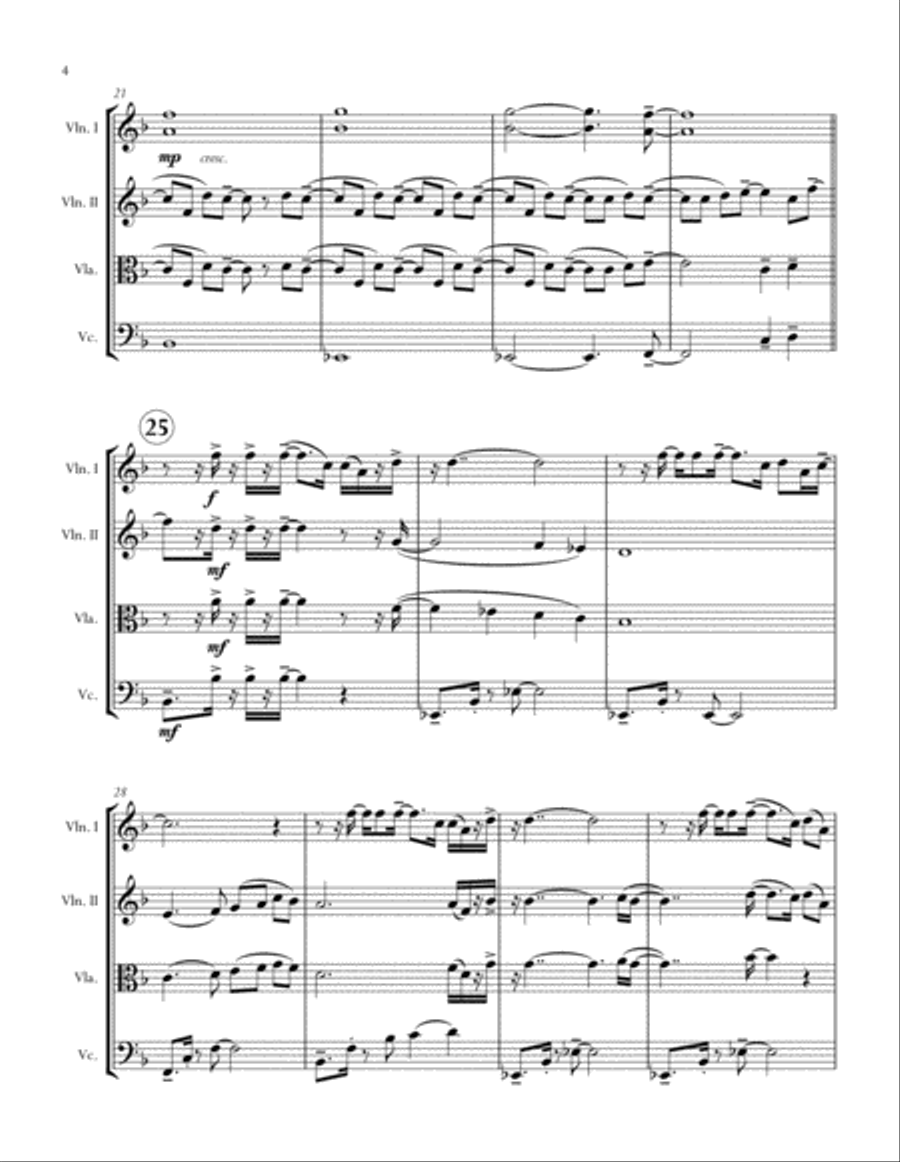 Ordinary People String Quartet scores gallery preview page 4