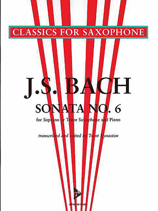 Book cover for Sonata No. 6 A Major BWV 1035