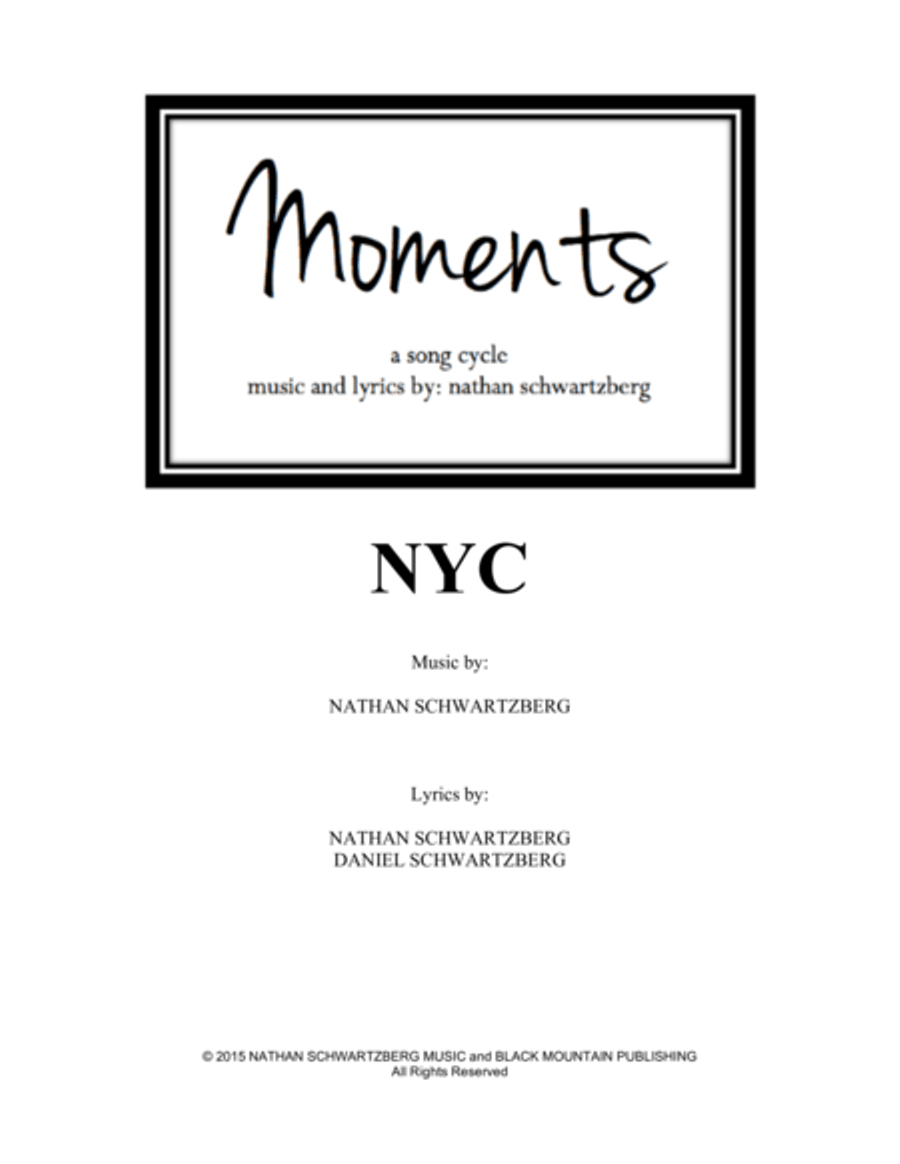 NYC (Moments - a song cycle) Tenor Voice scores gallery preview page 1