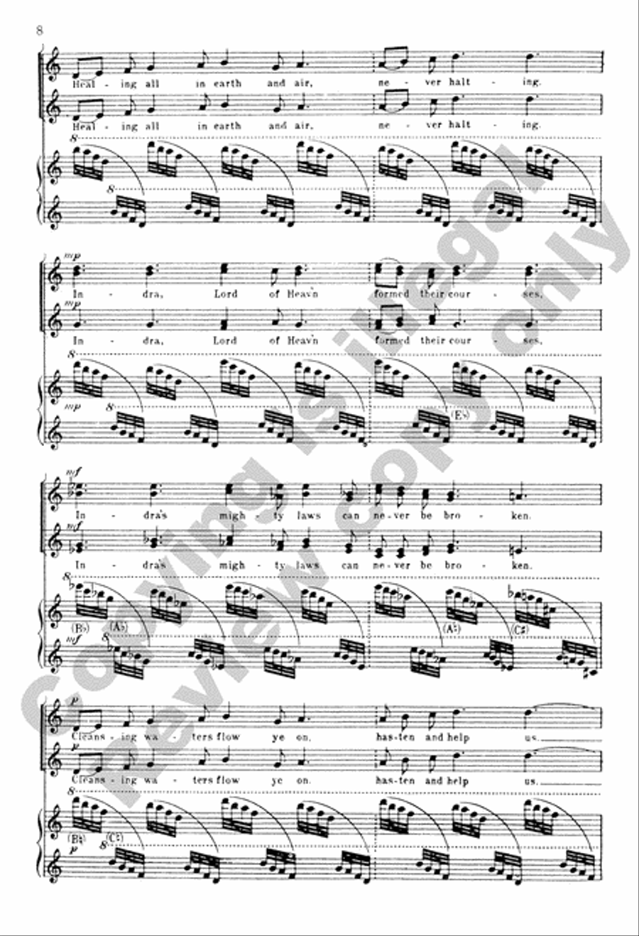 Choral Hymns from the Rig-Veda, Group 3 SSAA scores gallery preview page 6