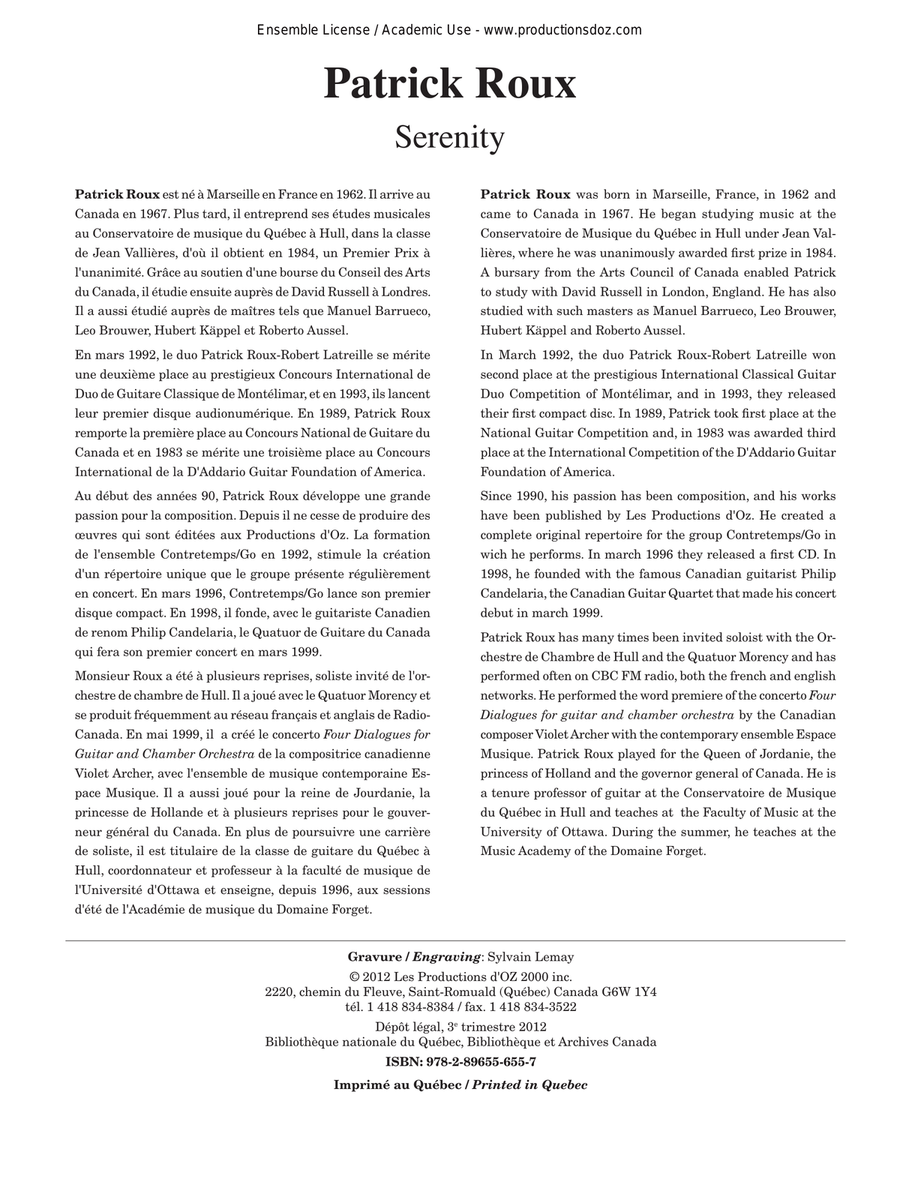 Serenity Serenity Classical Guitar scores gallery preview page 1