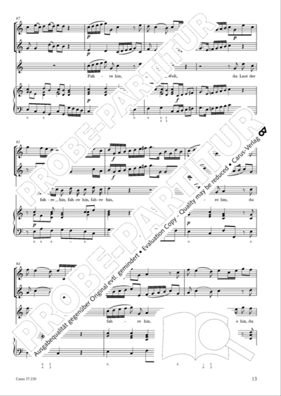 Fahre hin, du Lust der Welt Tenor Voice scores gallery preview page 15