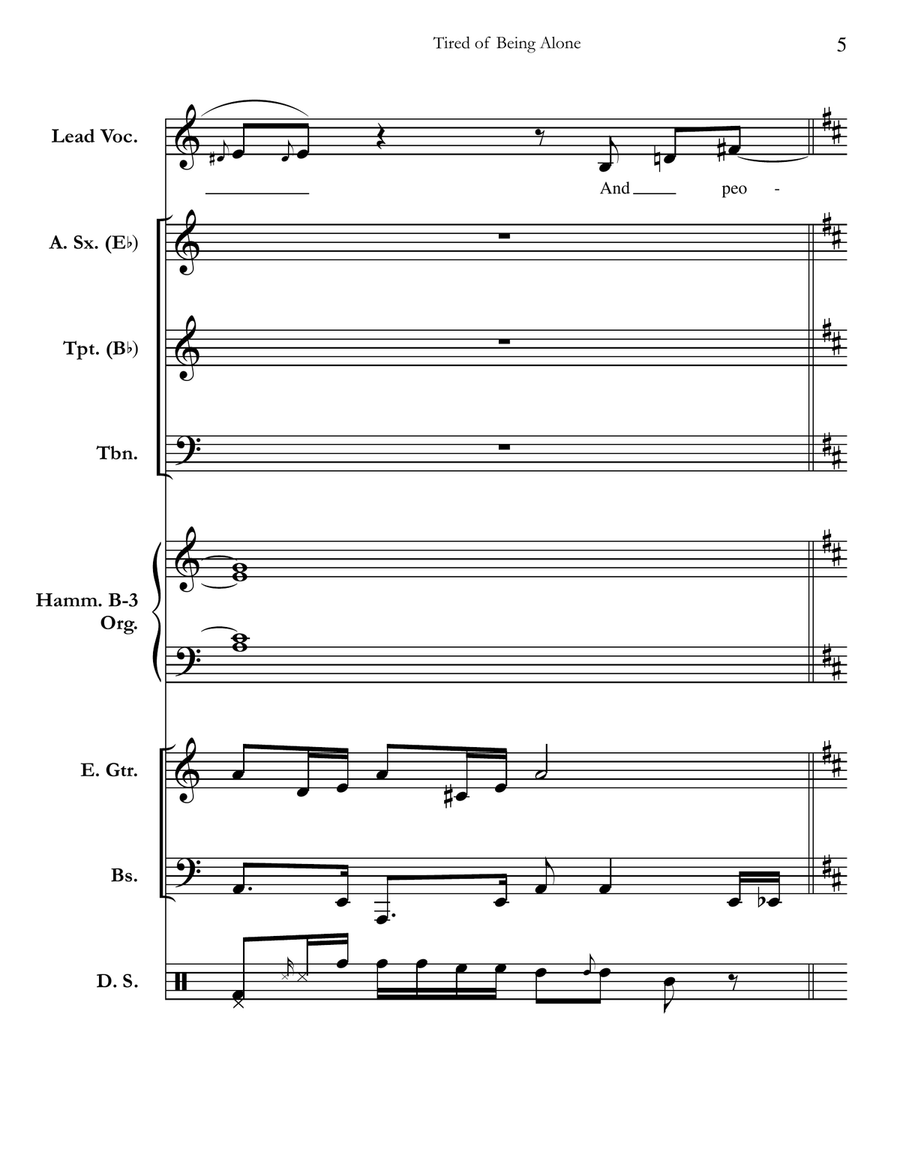 Tired Of Being Alone Small Ensemble scores gallery preview page 5