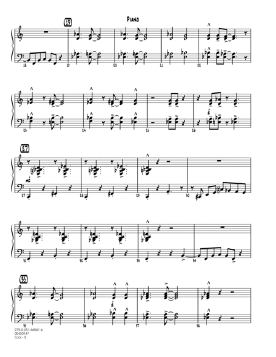 Cool (from West Side Story) - Piano Piano scores gallery preview page 2