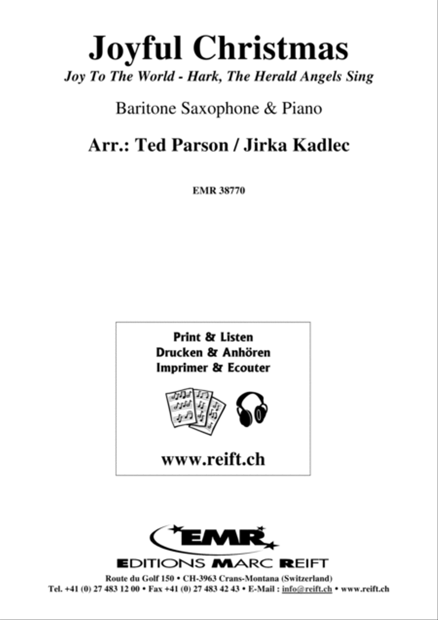 Joyful Christmas Baritone Saxophone scores gallery preview page 1