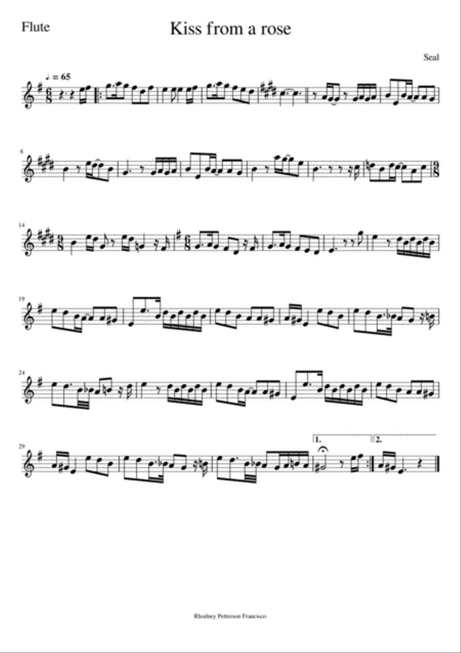 Kiss From A Rose Kiss From A Rose Small Ensemble scores gallery preview page 5