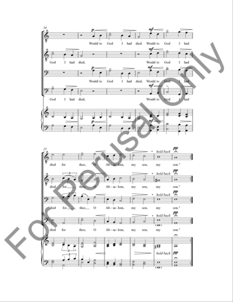 David's Lamentation TTBB scores gallery preview page 4