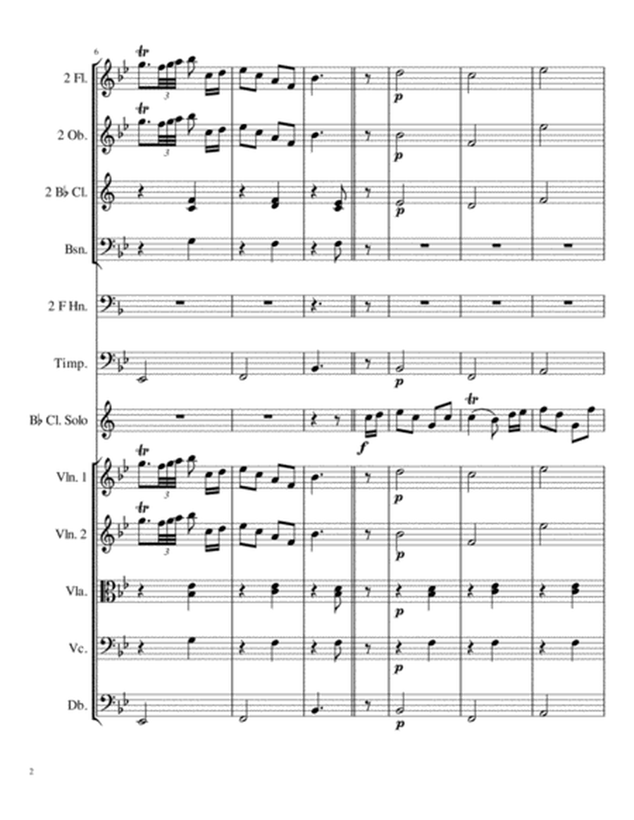 Opus 132, Concerto for Clarinet & Orchestra in Bb-do (Score) image number null