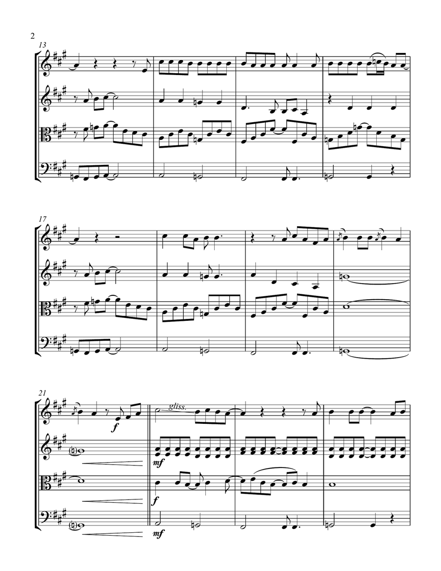 Raspberry Beret String Quartet scores gallery preview page 2
