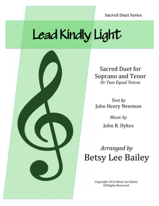 Lead Kindly Light Duet for Soprano and Tenor with Piano Accompaniment