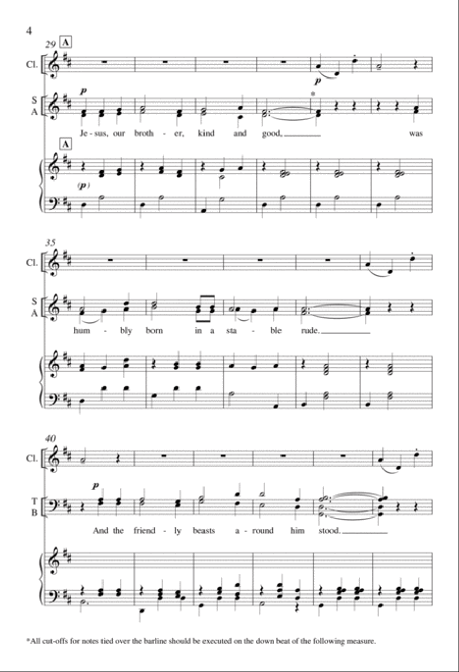 The Friendly Beasts The Friendly Beasts 4-Part scores gallery preview page 4
