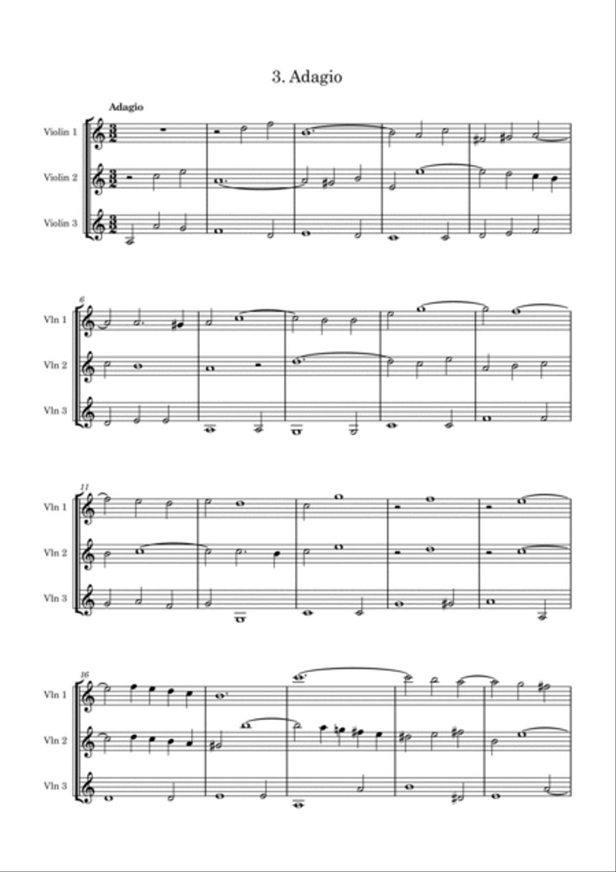 Corelli Trio Sonata Op 3 No 2. String Trio scores gallery preview page 5