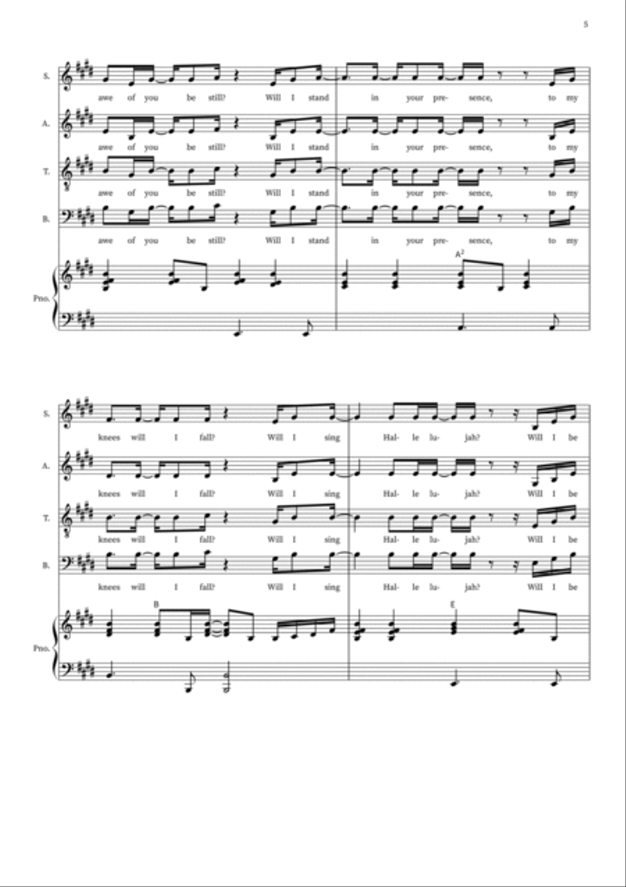 I Can Only Imagine 4-Part scores gallery preview page 5