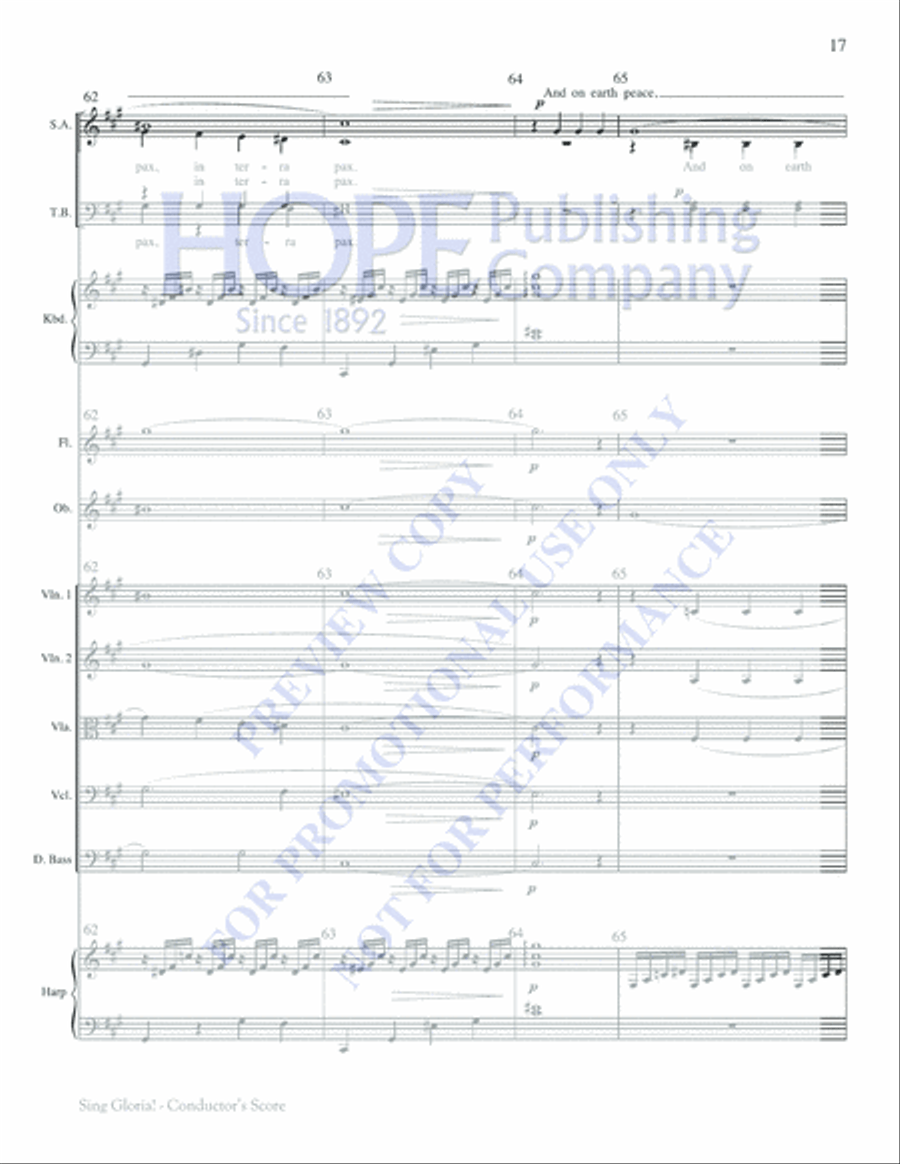 Sing Gloria! Sing Gloria! Flute scores gallery preview page 18
