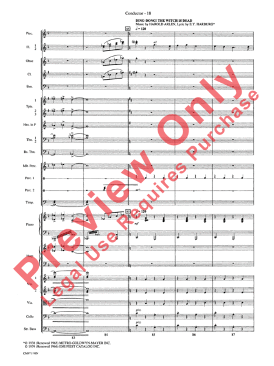 The Wizard of Oz -- Choral Revue Choir scores gallery preview page 19