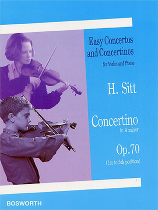 Book cover for Concertino in A Minor for Violin and Piano, Op. 70