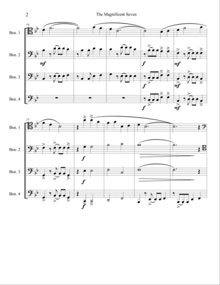 The Magnificent Seven Woodwind Ensemble scores gallery preview page 2